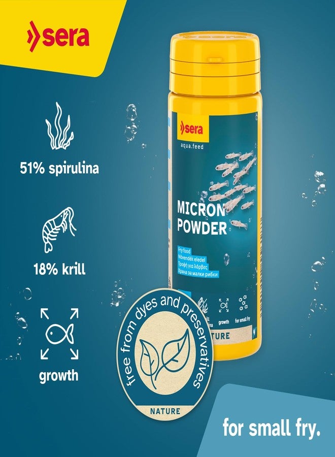 سيرا مسحوق سيرا ميكرون ٥٠ مل (١٫٧ أونصة سائلة) | طعام قلي فائق النعومة مع الكريل والسبيرولينا ليرقات الأسماك والبرمائيات | خالٍ من الأصباغ والمواد الحافظة | يدعم النمو واللون - Image 2